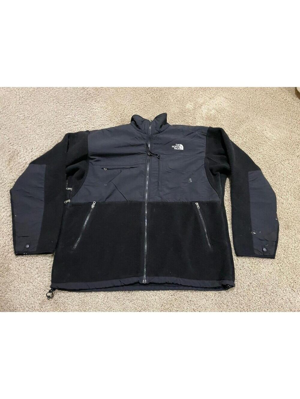 Men’s The North Face Black Denali Fleece Fill Zip Jacket XXL